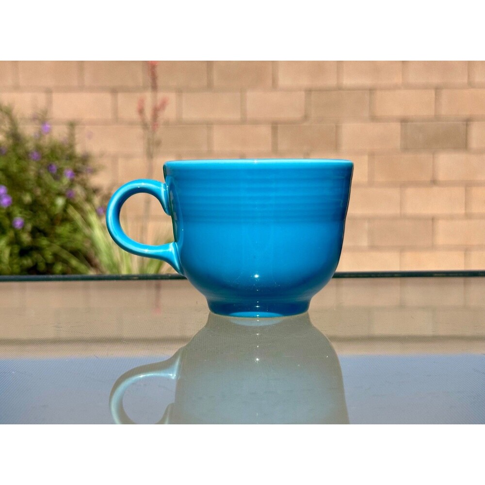 Fiesta Fiestaware Tea Cup Retired Peacock Blue Homer Laughlin HLC